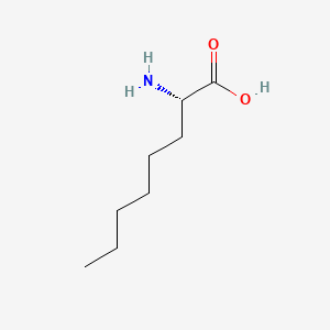 Chemical structure of (S)-2-aminooctanoic acid