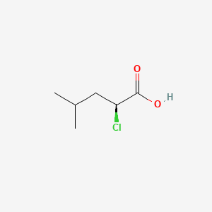 Chemical structure of (S)-2-Chloro-4-methylvaleric Acid