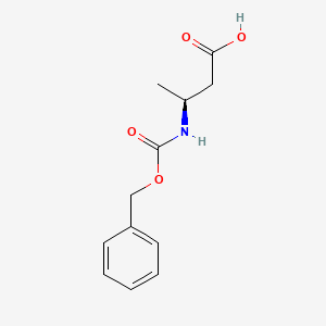 Chemical structure of (S)-3-(((Benzyloxy)carbonyl)amino)butanoic acid