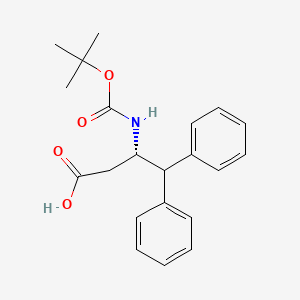Chemical structure of Boc-(S)-3-Amino-4,4-diphenyl-butyric acid