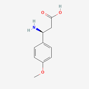 Chemical structure of 3-Amino-3-(4-methoxyphenyl)propanoic acid