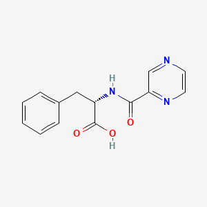 Chemical structure of N-(Pyrazinylcarbonyl)-L-phenylalanine