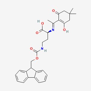 Chemical structure of Dde-Dab(Fmoc)-OH