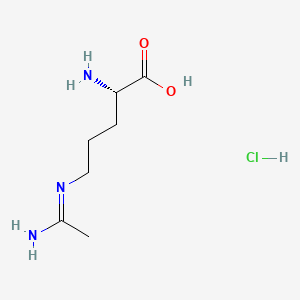Chemical structure of L-Ornithine, N5-(1-iminoethyl)-, monohydrochloride