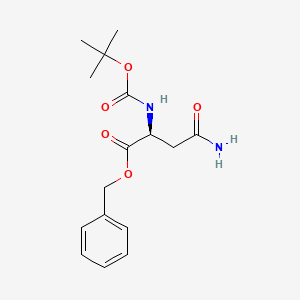 Chemical structure of Benzyl N~2~-(tert-butoxycarbonyl)-L-asparaginate