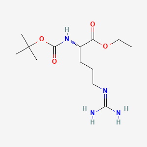 Chemical structure of (S)-Ethyl 4-amino-2-((tert-butoxycarbonyl)amino)-4-oxobutanoate