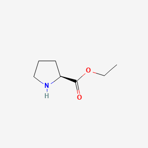 Chemical structure of L-Proline, ethyl ester