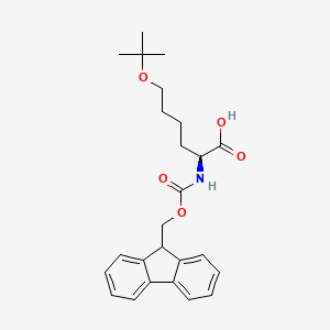 Chemical structure of (S)-Fmoc-2-amino-6-tert-butoxy-hexanoic acid