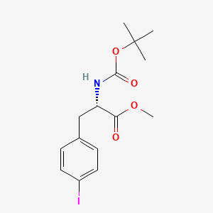 Chemical structure of N-Boc-4-iodophenylalanine methylester