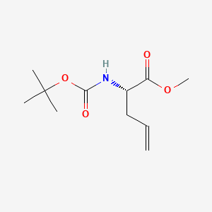Chemical structure of (S)-Methyl 2-((tert-butoxycarbonyl)amino)pent-4-enoate