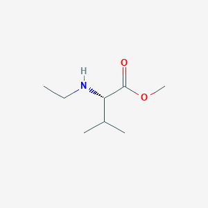 Chemical structure of (S)-Methyl 2-(ethylamino)-3-methylbutanoate