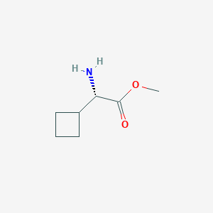 Chemical structure of (S)-Methyl 2-amino-2-cyclobutylacetate