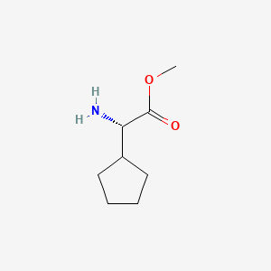 Chemical structure of (S)-Methyl 2-amino-2-cyclopentylacetate