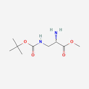 Chemical structure of Methyl 3-((tert-butoxycarbonyl)amino)-L-alaninate