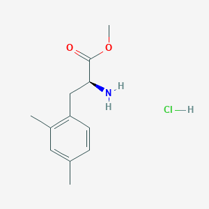 Chemical structure of (S)-Methyl 2-amino-3-(2,4-dimethylphenyl)propanoate hydrochloride
