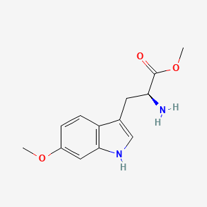 Chemical structure of methyl 2-amino-3-(6-methoxy-1H-indol-3-yl)propanoate