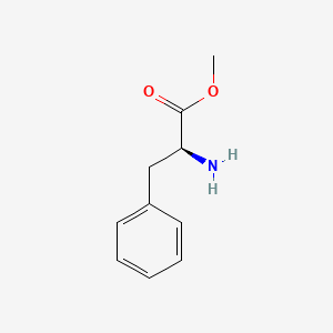 Chemical structure of L-Phenylalanine, methyl ester