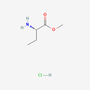 Chemical structure of (S)-Methyl 2-aminobutanoate hydrochloride