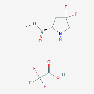 Chemical structure of 4,4-Difluoro-L-proline methyl ester trifluoroacetate