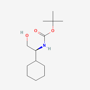 Chemical structure of N-Boc-L-cyclohexylglycinol