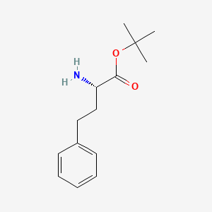 Chemical structure of (S)-Tert-butyl 2-amino-4-phenylbutanoate