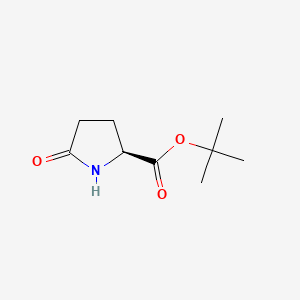 Chemical structure of tert-Butyl 5-oxo-L-prolinate