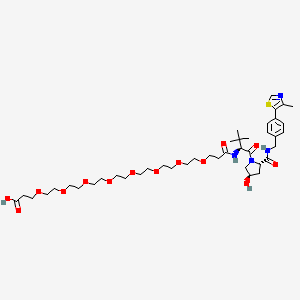 Chemical structure of (S,R·S)-AHPC-PEG8-acid