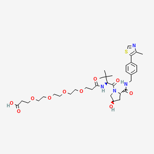 Chemical structure of (S,RS)-AHPC-PEG4-acid