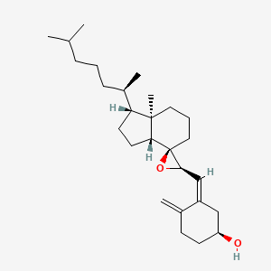 Chemical structure of (S,Z)-3-(((1R,3aR,3'R,4R,7aR)-7a-Methyl-1-((R)-6-methylheptan-2-yl)octahydrospiro[indene-4,2'-oxiran]-3'-yl)methylene)-4-methylenecyclohexan-1-ol