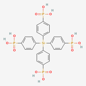 Chemical structure of (Silanetetrayltetrakis(benzene-4,1-diyl))tetrakis(phosphonic acid)