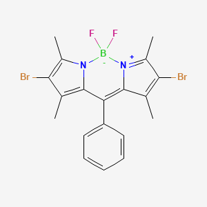 Chemical structure of (T-4)-[3-Bromo-5-[(4-bromo-3,5-dimethyl-2H-pyrrol-2-ylidene-κN)phenylmethyl]-2,4-dimethyl-1H-pyrrolato-κN]difluoroboron