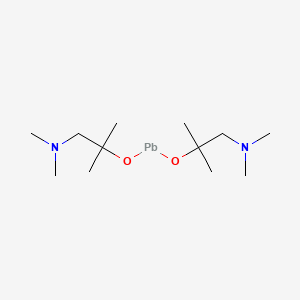 Chemical structure of (T-4)-Bis[1-(dimethylamino-κN)-2-methyl-2-propanolato-κO]lead