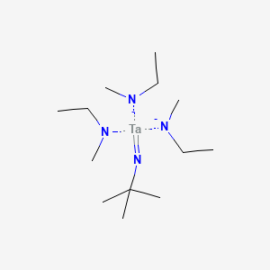 Chemical structure of (Tert-butylimido)tris(ethylmethylamino)tantalum