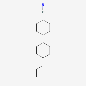 Chemical structure of (trans,trans)-4'-Propyl-[1,1'-bi(cyclohexane)]-4-carbonitrile