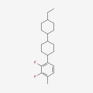 Chemical structure of (trans,trans)-4-(2,3-Difluoro-4-methylphenyl)-4'-ethyl-1,1'-bi(cyclohexane)