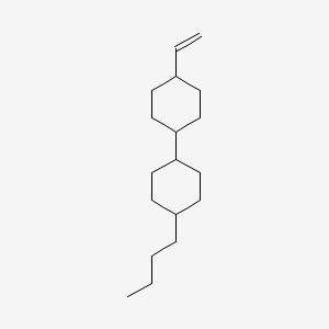 Chemical structure of (trans,trans)-4-Butyl-4'-ethenyl-1,1'-bicyclohexyl