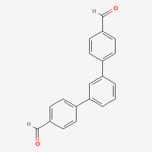 Chemical structure of [1,1':3',1''-Terphenyl]-4,4''-dicarbaldehyde