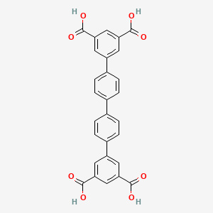 Chemical structure of [1,1':4',1'':4'',1'''-Quaterphenyl]-3,3''',5,5'''-tetracarboxylic acid