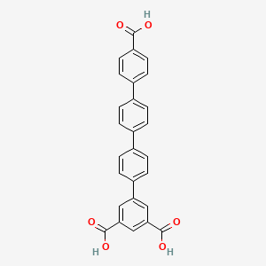 Chemical structure of [1,1':4',1'':4'',1'''-quaterphenyl]-3,4''',5-tricarboxylic acid