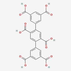 Chemical structure of [1,1':4',1''-Terphenyl]-2',3,3'',5,5',5''-hexacarboxylic acid