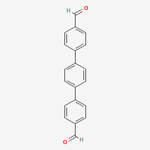Chemical structure of [1,1':4',1''-terphenyl]-4,4''-dicarbaldehyde