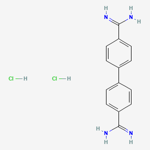 Chemical structure of [1,1'-Biphenyl]-4,4'-bis(carboximidamide)