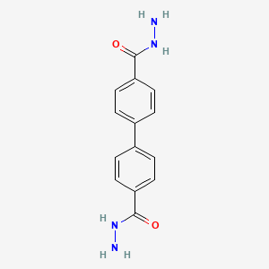 Chemical structure of [1,1'-Biphenyl]-4,4'-dicarbohydrazide