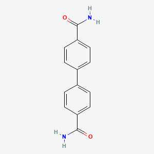 Chemical structure of [1,1'-Biphenyl]-4,4'-dicarboxamide