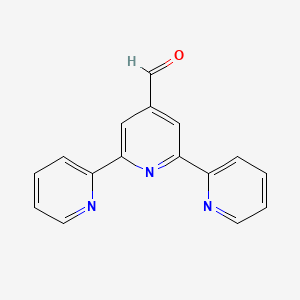 Chemical structure of [2,2':6',2''-terpyridine]-4'-carbaldehyde