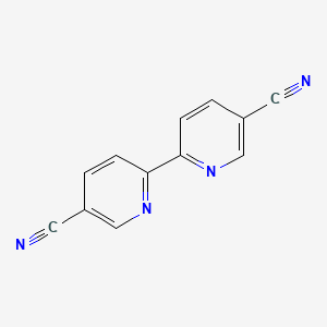 Chemical structure of 2,2'-Bipyridine-5,5'-dicarbonitrile