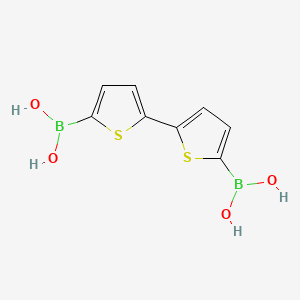 Chemical structure of [2,2'-Bithiophene]-5,5'-diyldiboronic acid