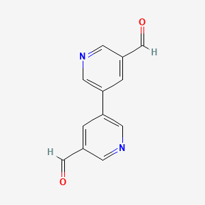 Chemical structure of [3,3'-Bipyridine]-5,5'-dicarbaldehyde