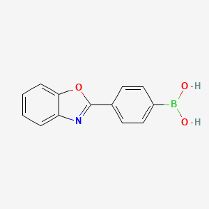 Chemical structure of [4-(1,3-Benzoxazol-2-yl)phenyl]boronic acid