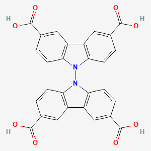 Chemical structure of [9,9'-Bicarbazole]-3,3',6,6'-tetracarboxylic acid